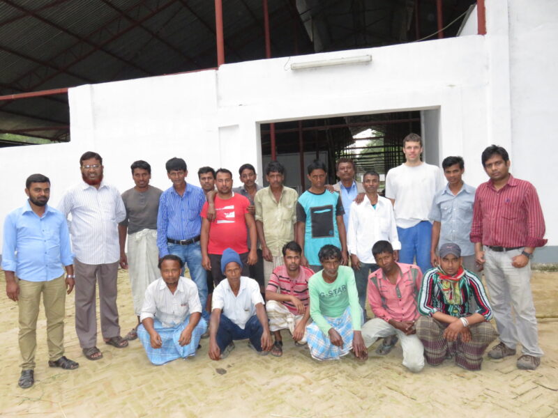 Team photo with farmer Benjamin Pulver